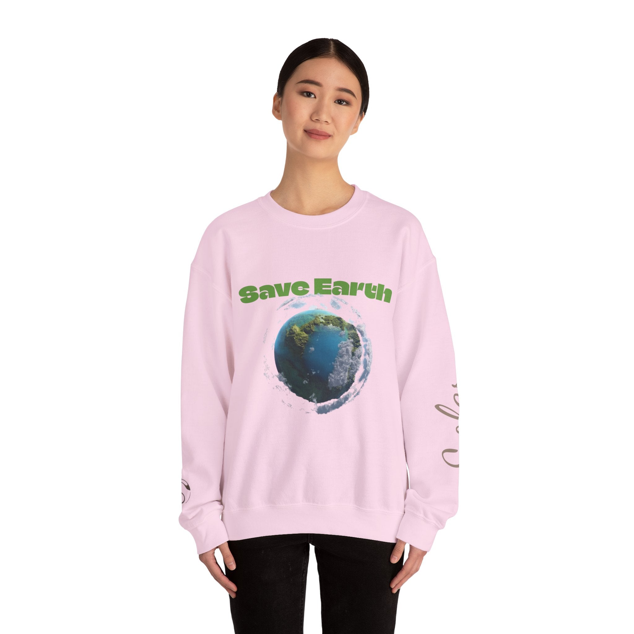 Save Earth Personalizable Sweatshirt — Customizable Eco-Friendly Message