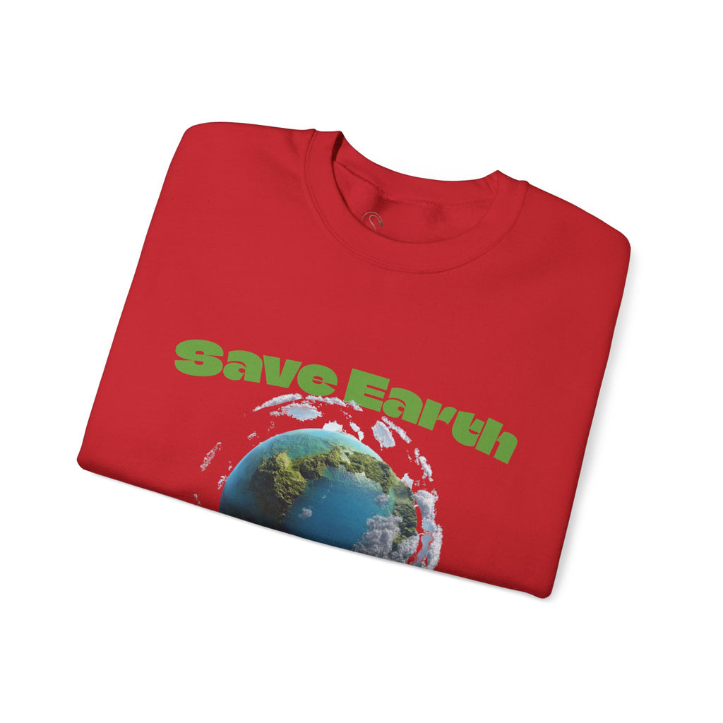 Save Earth Personalizable Sweatshirt — Customizable Eco-Friendly Message